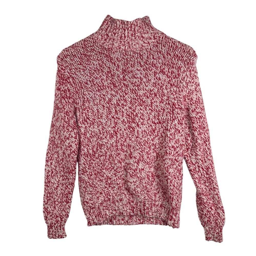 Eddie Bauer Vintage Lambswool and Rabbit Turtleneck Sweater Size Small Red
